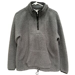 PINK Victoria's Secret Pullover Fleece‎ Quarter Zip Sherpa Sweatshirt